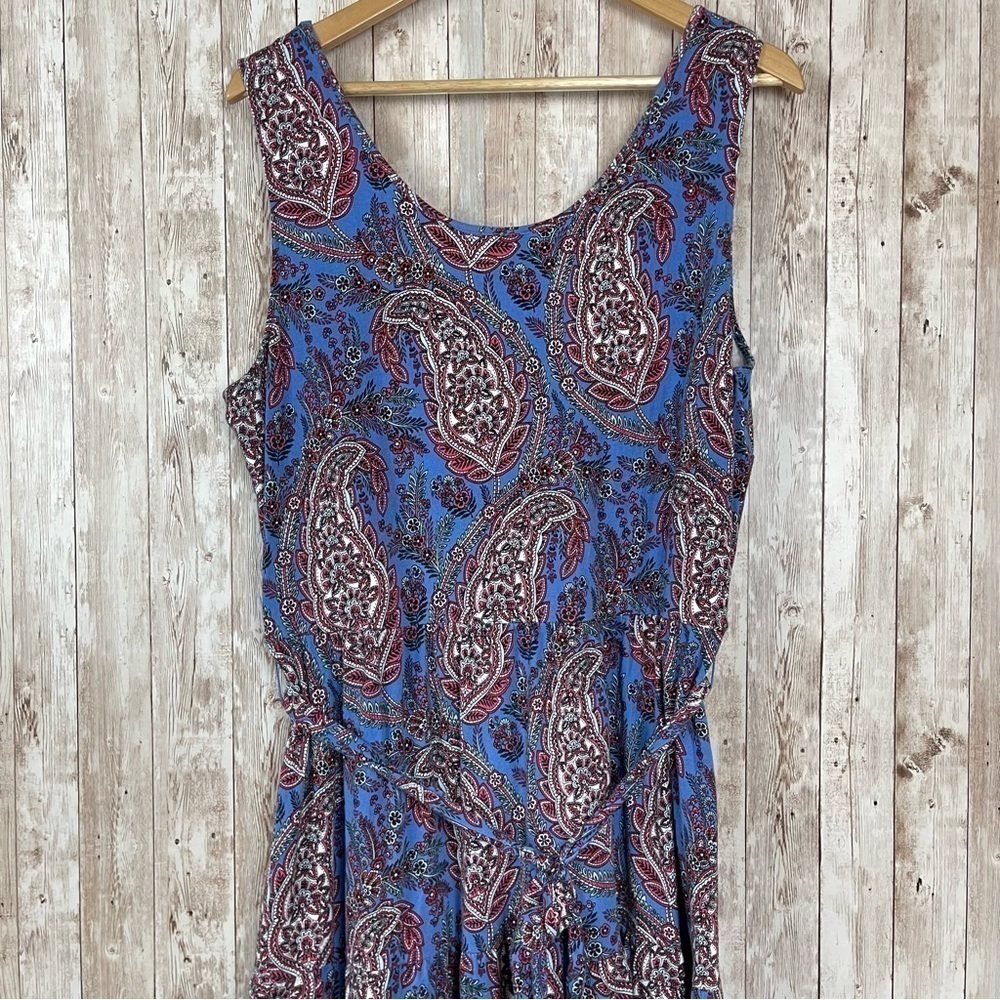 Talbots Paisley Print Tiered Midi Sleeveless Dress Size XL Women - Picture 8 of 11